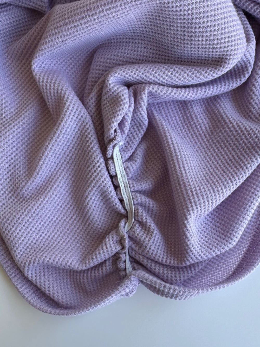 Gilli Lavender Waffle Sleeveless Tee with Ruching sz S - Picture 6 of 8